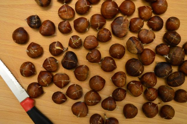 chestnuts ready for roasting